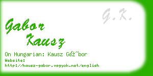 gabor kausz business card